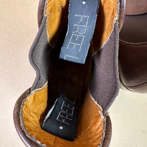 Free Lance Paris Red Brown Leather Pointed Chelsea Boots Womens EU 37 / US 6.5 - Picture 6 of 8